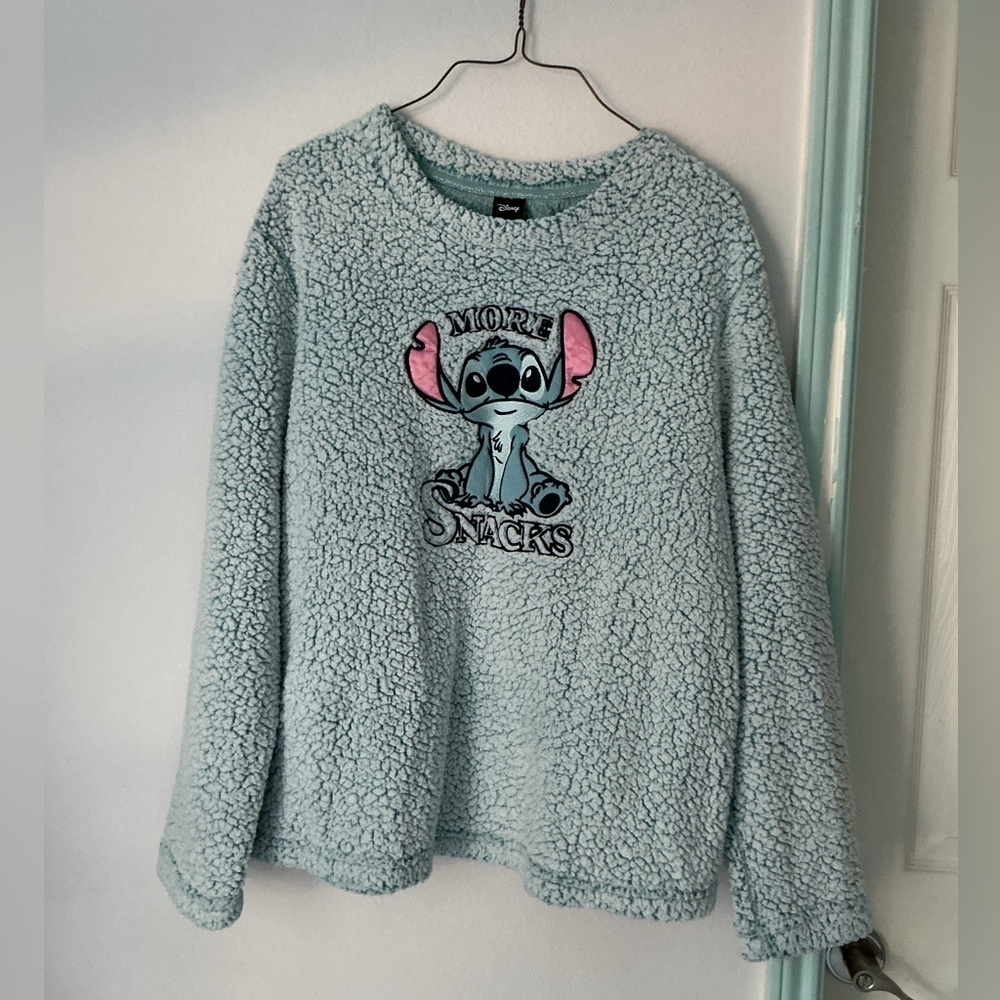 Disney Kids Light Blue Stitch Fleece Sweater